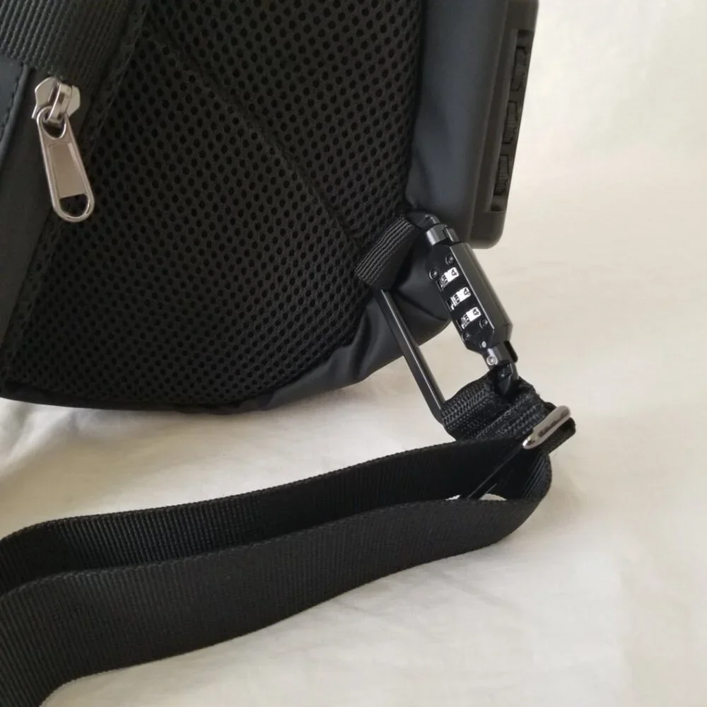 NEW! Anti-Theft Hard-Shell Crossbody/Shoulder Bag w/Locking Zippers and Strap